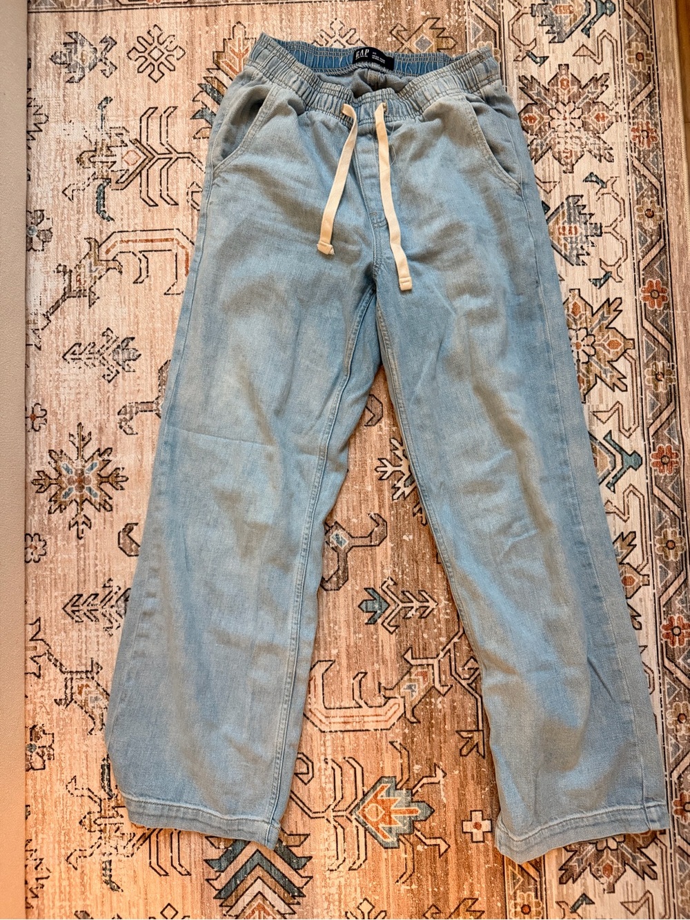 GAP Light Blue Pull-On Jogger Pants with Drawstring